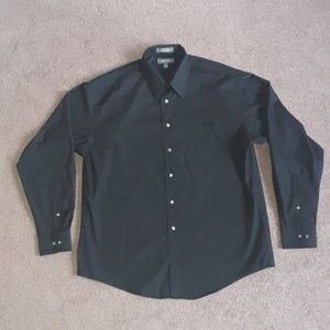 New Men's Croft & Barrow black dress shirt 17 Neck
